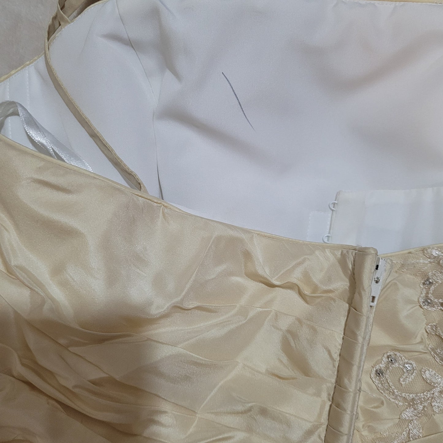 Mon Cheri Wedding Dress in Antique Gold - Size 4