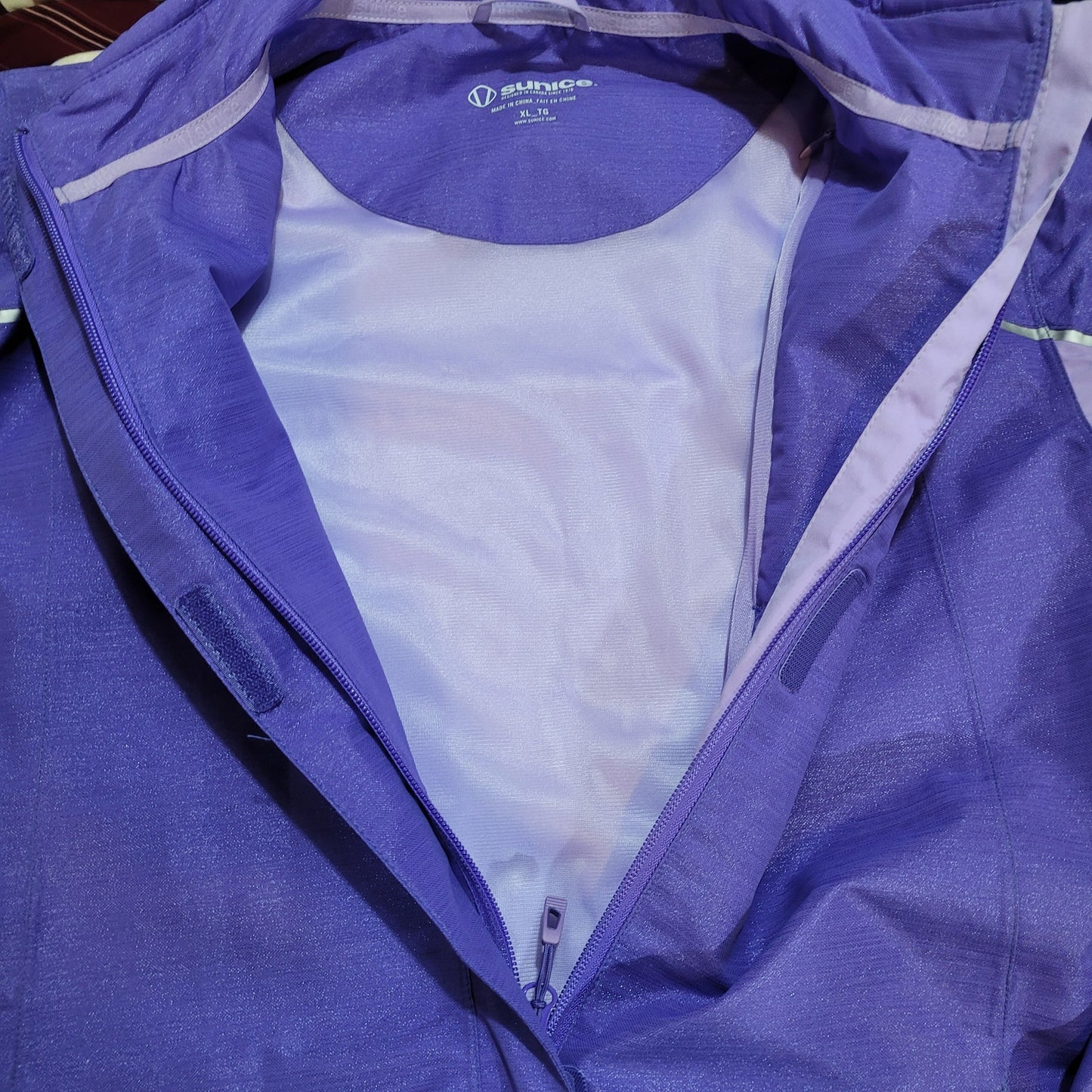 Sunice Elan Zephal Jacket Purple Large Waterproof Breathable - Size Extra Large