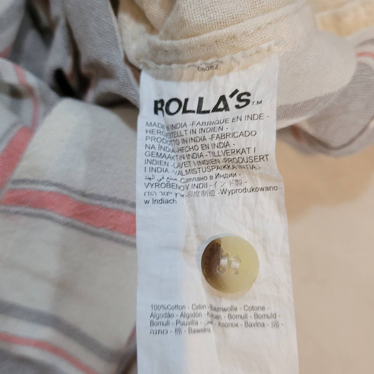 Rolla's Bon Smoke Striped Shirt - Size Large