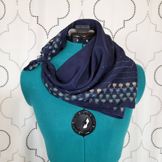 Navy Square Scarf