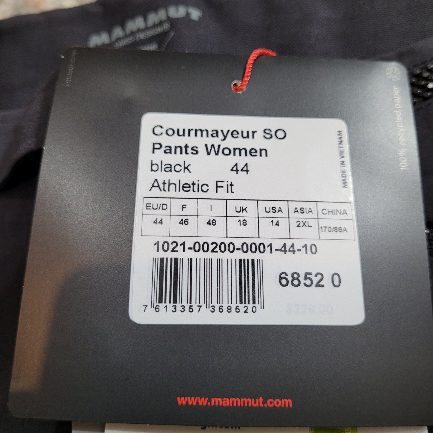 Mammut Courmayeur Softshell Pants - Size 14