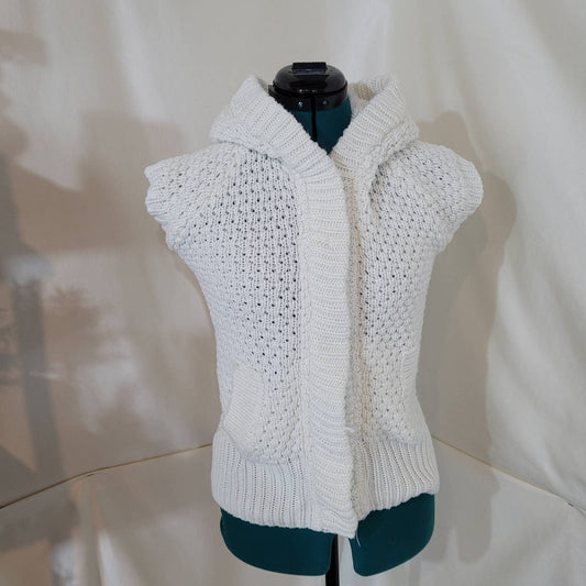 Zara Knitwear Chunky Knit White Sweater - Size Small