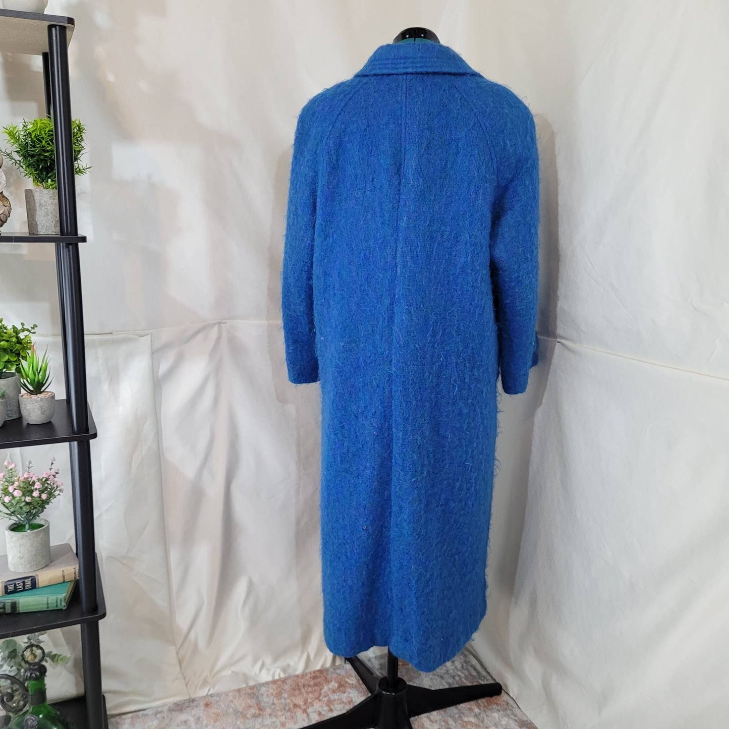Vintage 1970s Oversized Anna Collection Mohair Wool Duster Peacoat - Size 10