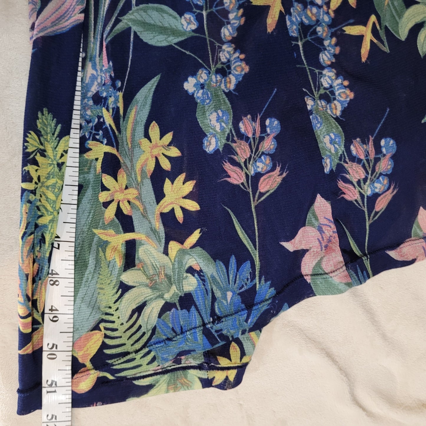 Mexx Metropolitan Blue Tropical Floral Maxi Dress - Size Medium