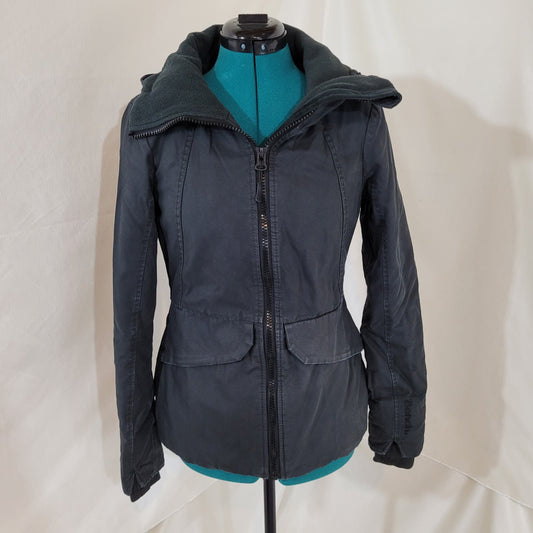 Bench Black Fleece Lined Winter Coat - Size 4