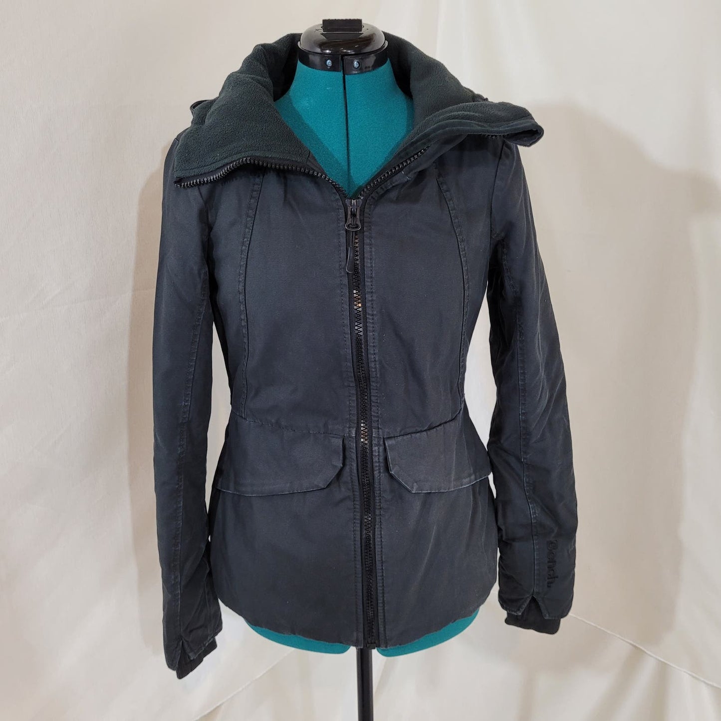Bench Black Fleece Lined Winter Coat - Size 4
