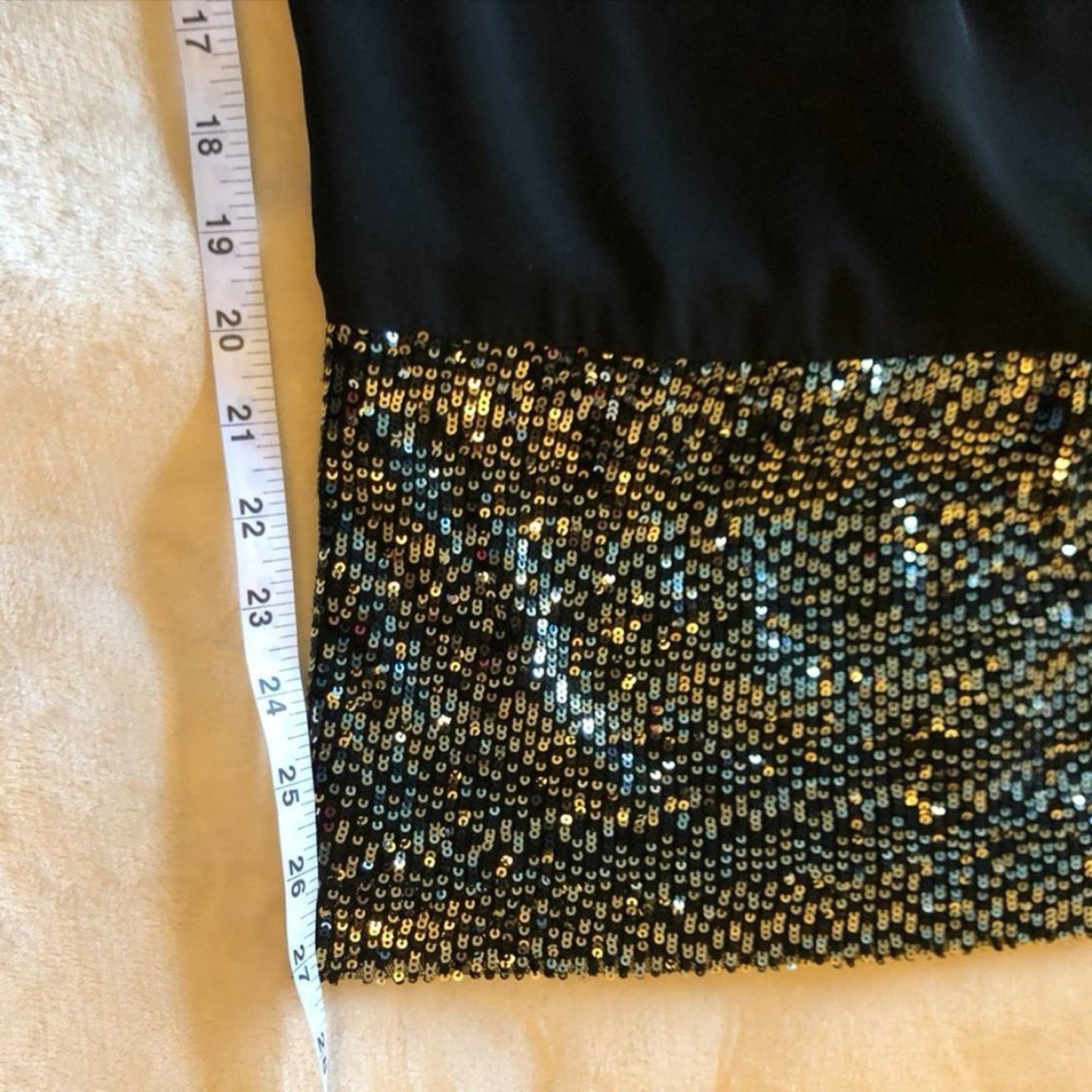 Erin Fetherston Sequin Panel Black Shift Dress - Size 4