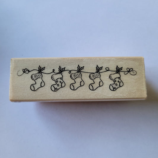 Craftsmart Rubber Stamp - Christmas Stockings