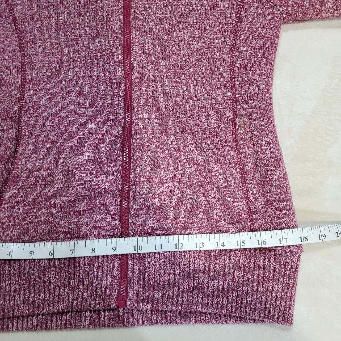 Bench Burgundy Sherpa Fleece Lined Full Zip Hoody - Size Medium