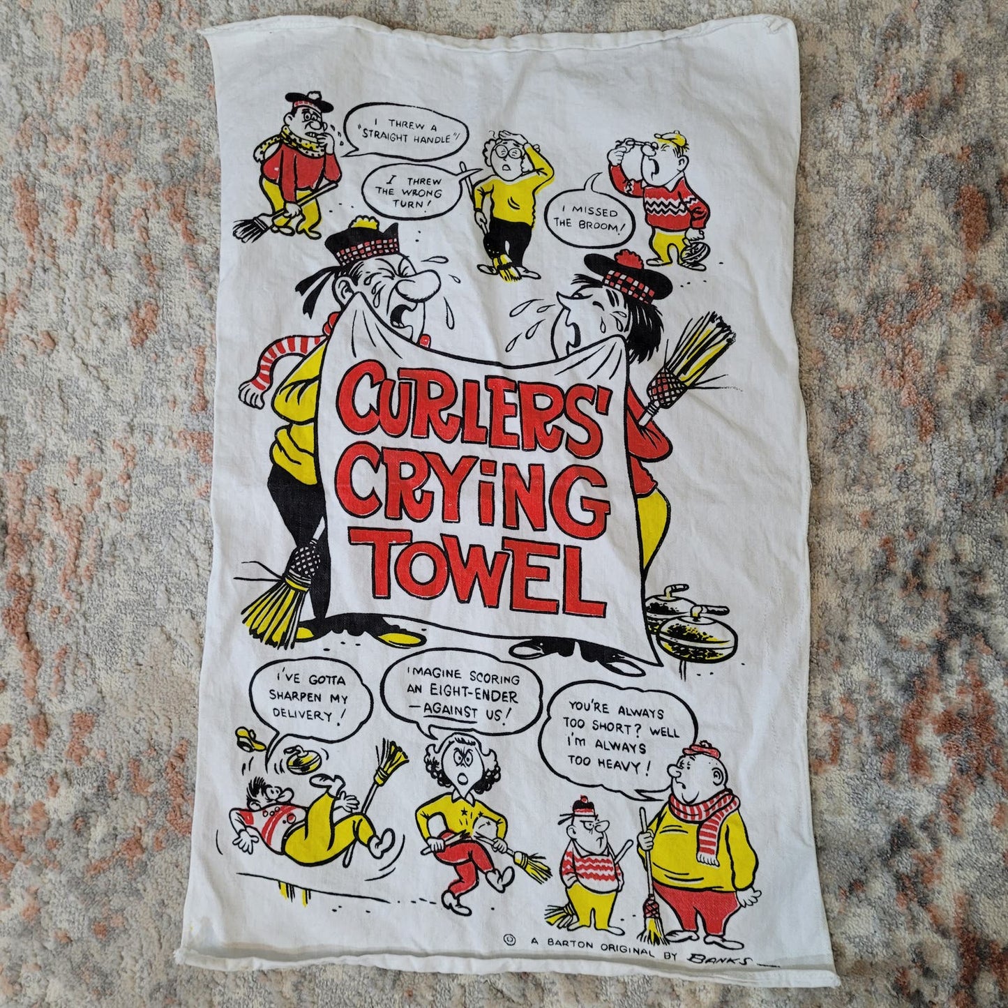 Curlers Crying Towel Curling Tea Towel Gag Gift Novelty Tea Towel