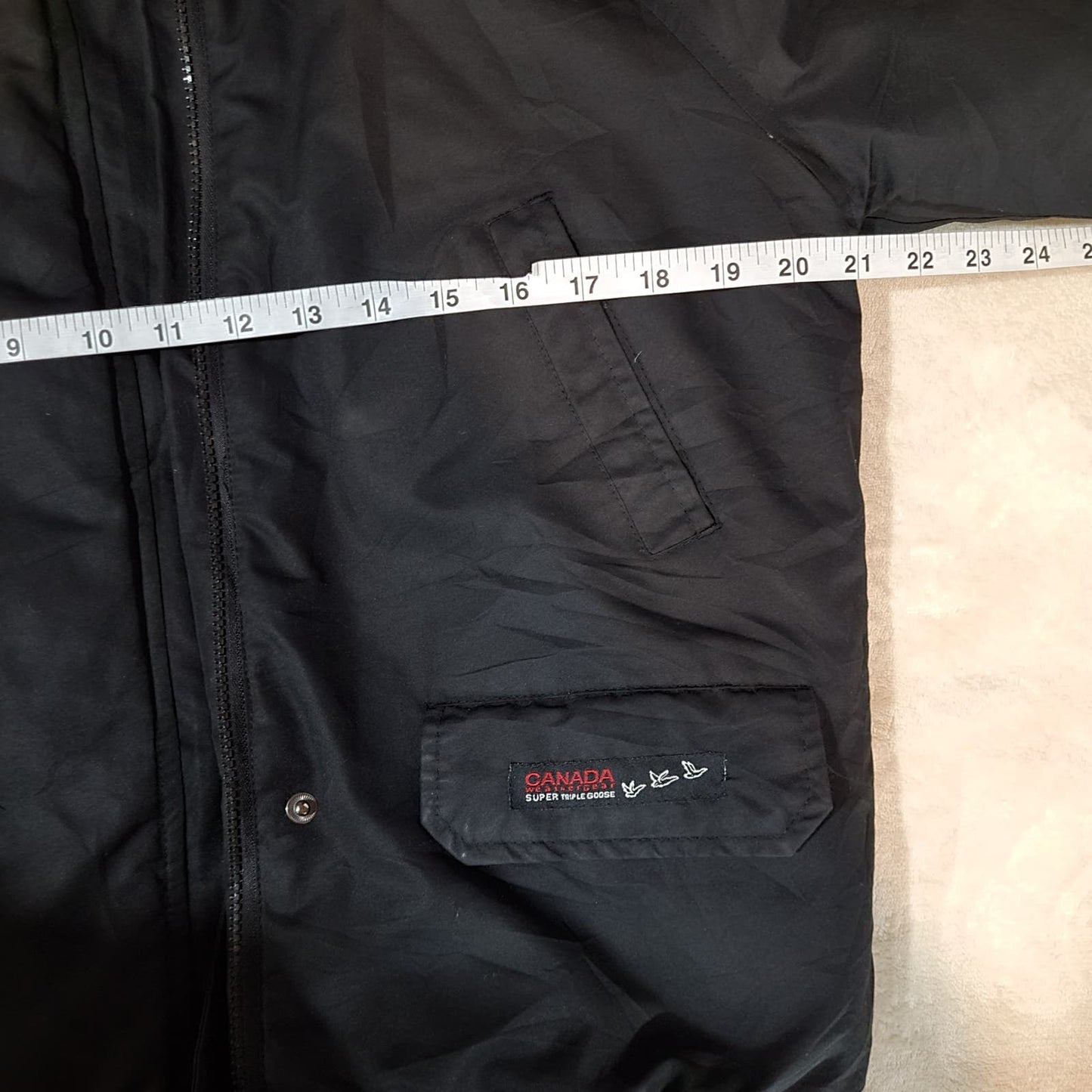 Canada Weather Gear Super Triple Goose Black Down Coat - Size Small