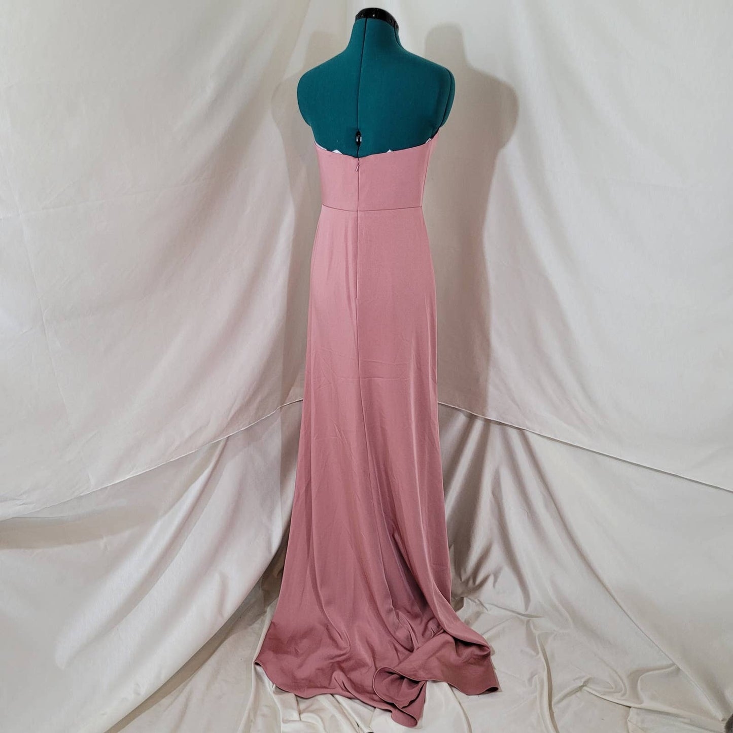 Alyce Paris Blush Pink Satin Strapless Gown Sweetheart Neckline - 2Markita's ClosetAlyce Paris