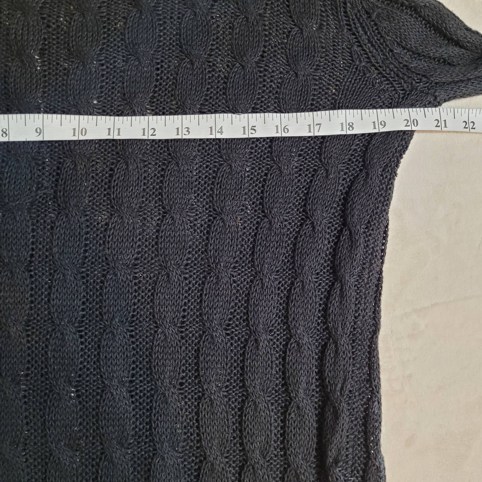 Costa Blanca Loose Knit Black Linen Blend Sweater - Size Extra LargeMarkita's ClosetCosta Blanca