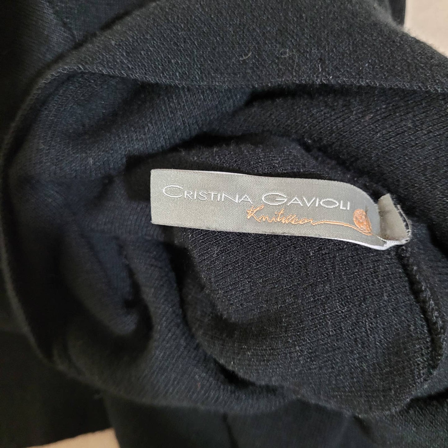 Cristina Gavioli Knitwear Black Hoody with Iron On Patches - Size MediumMarkita's ClosetCristina Gavioli