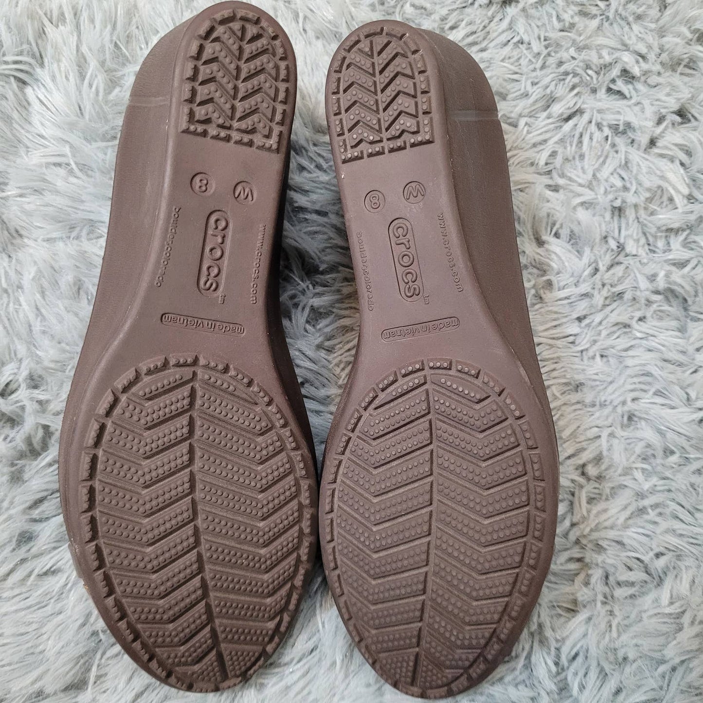 Crocs Tortoise Shell Print Wedge Shoes - Size 8, Chunky Comfort Rubber HeelsMarkita's ClosetCrocs
