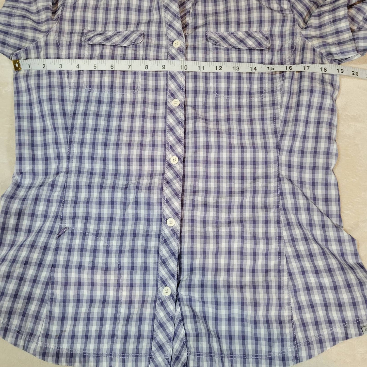 Eddie Bauer Purple Button Up Performance UPF 50+ Short Sleeve Shirt - MediumMarkita's ClosetEddie Bauer