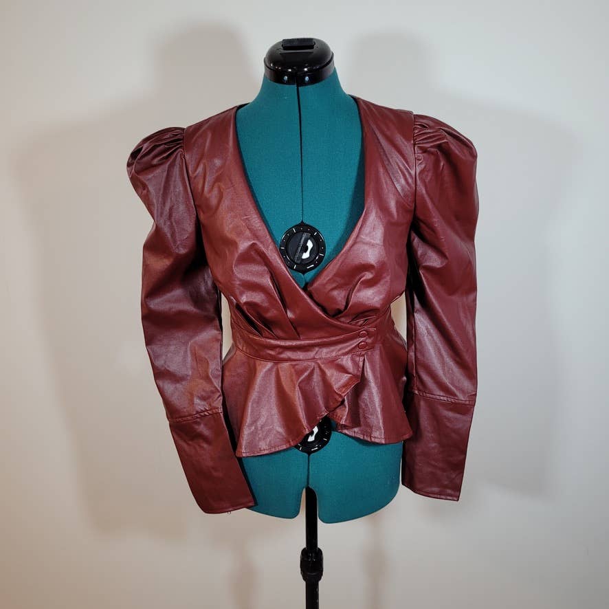 Fashion Nova Girl in the City PU Leather Blouse - Size SmallMarkita's ClosetFashion Nova