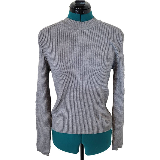 Femme by Design Gray Ribbed High Neck Sweater - Size SmallMarkita's ClosetFemme by Design