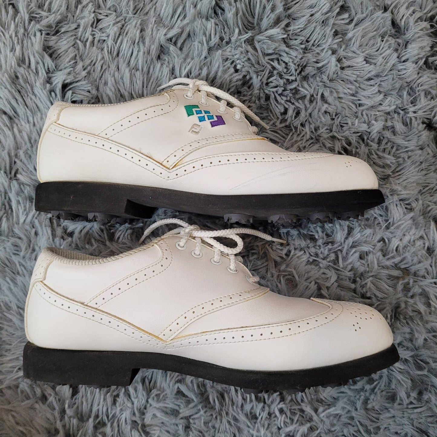 FOOTJOY Green Joys 48876C White Wingtip Golf Shoes Lace Up Oxfords - Size 7Markita's ClosetFootJoy