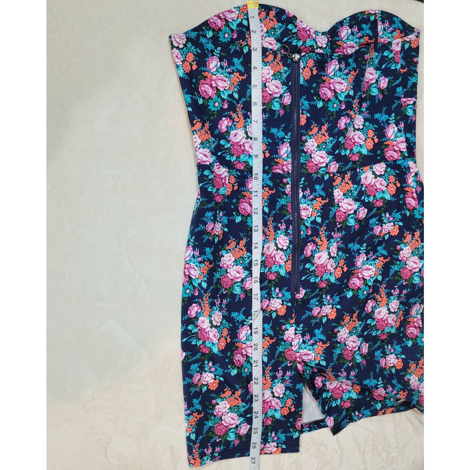 Fullah Sugah Jeans Floral Strapless Dress - Size LargeMarkita's ClosetFullah Sugah