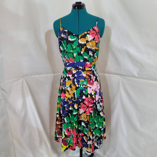 J. Crew Heavy Silk Twill Dress Floral Brushstroke - Size 2Markita's ClosetJ.CREW
