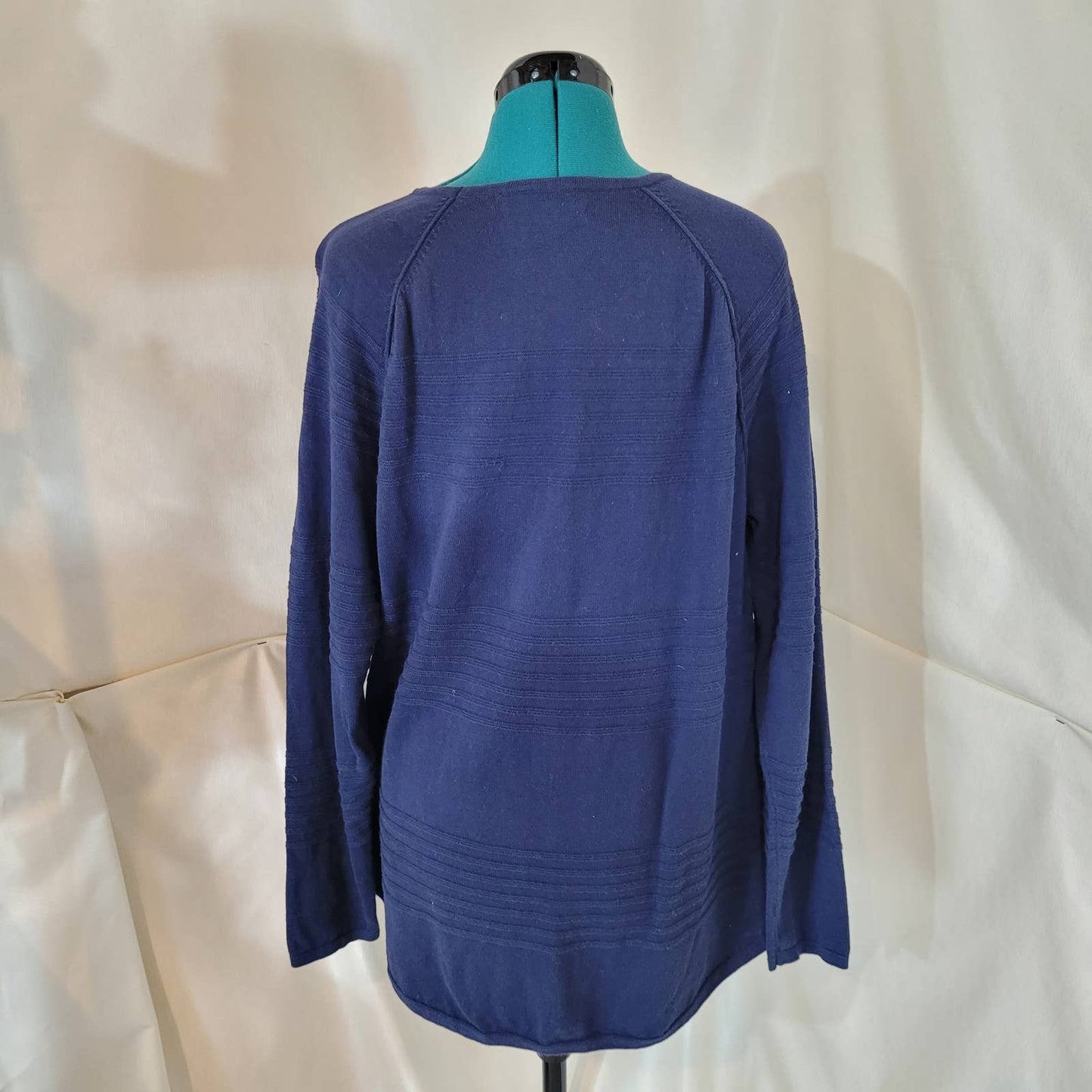 Karen Scott Navy Blue Ribbed Sweater - Size LargeMarkita's ClosetKaren Scott