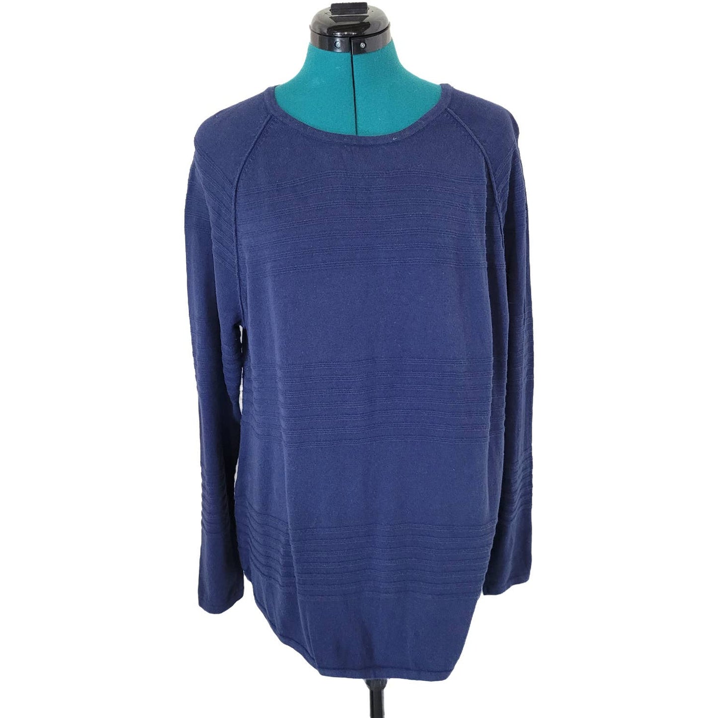 Karen Scott Navy Blue Ribbed Sweater - Size LargeMarkita's ClosetKaren Scott