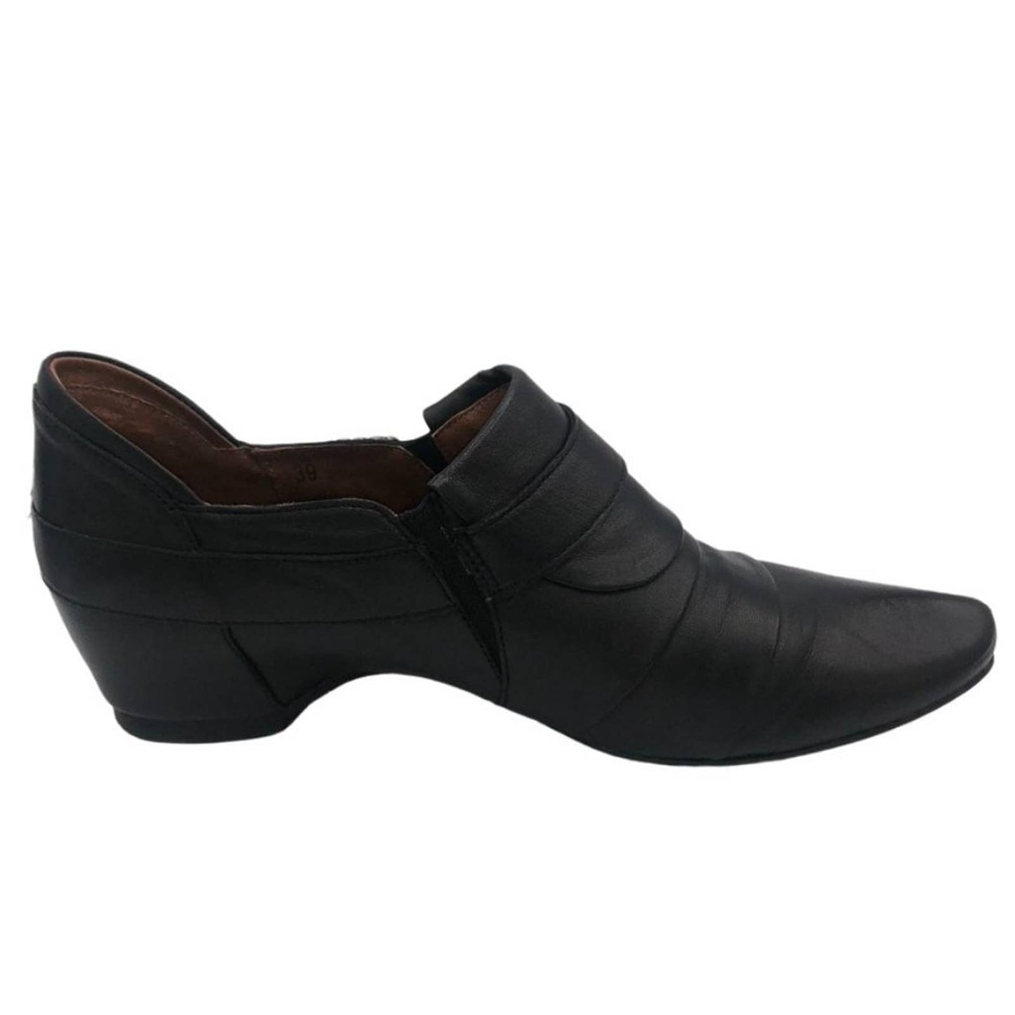 Karston Black Leather Slip-On Booties - Size 39Markita's ClosetKarston