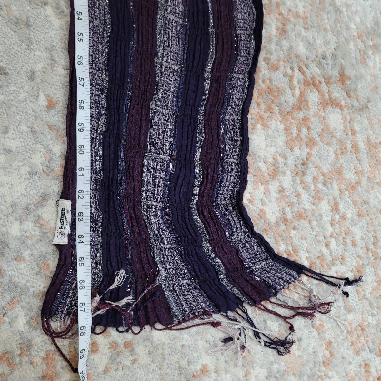 Kismet Accessories Purple Striped Rectangle ScarfMarkita's ClosetKismet