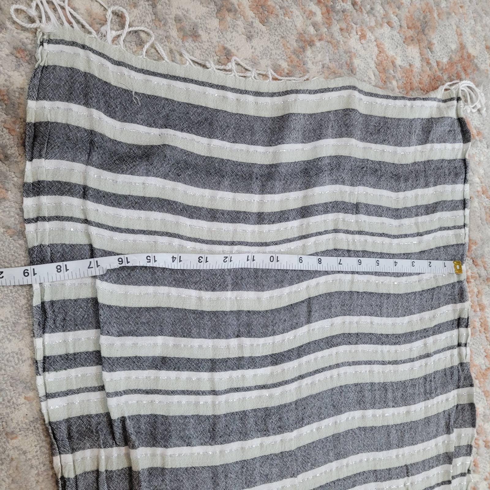 Long Rectangle Gray Striped ScarfMarkita's ClosetUnbranded