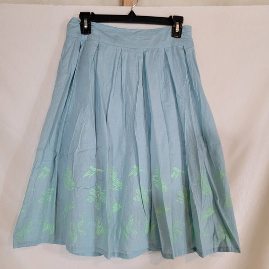 Meadow Blue Peasant Skirt with Birds, Butterflies, and Flowers Print - Size XSMarkita's ClosetMeadow