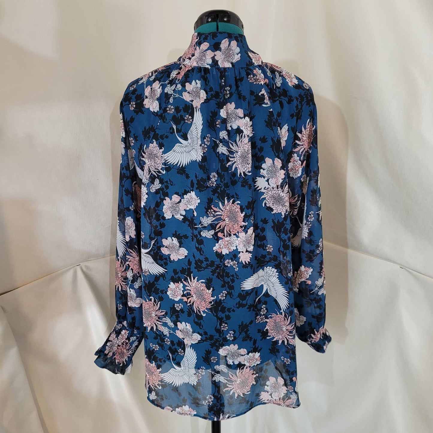 Michel Studio Collection Teal Floral Long Sleeve Blouse - Size 16Markita's ClosetMichel Studio
