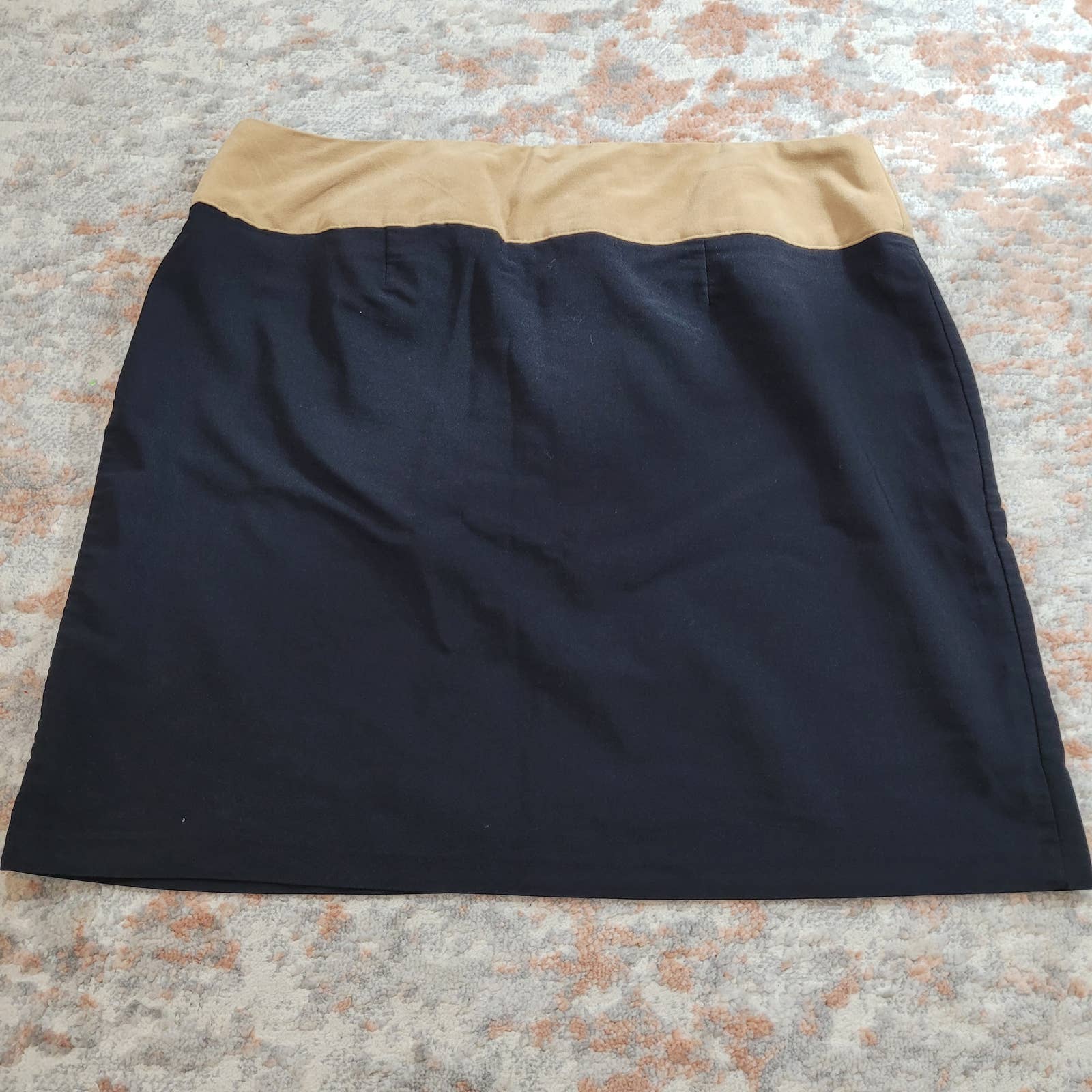 MXM Y2K Black Mini Skirt with Faux Suede Trim- Size 16Markita's ClosetMXM