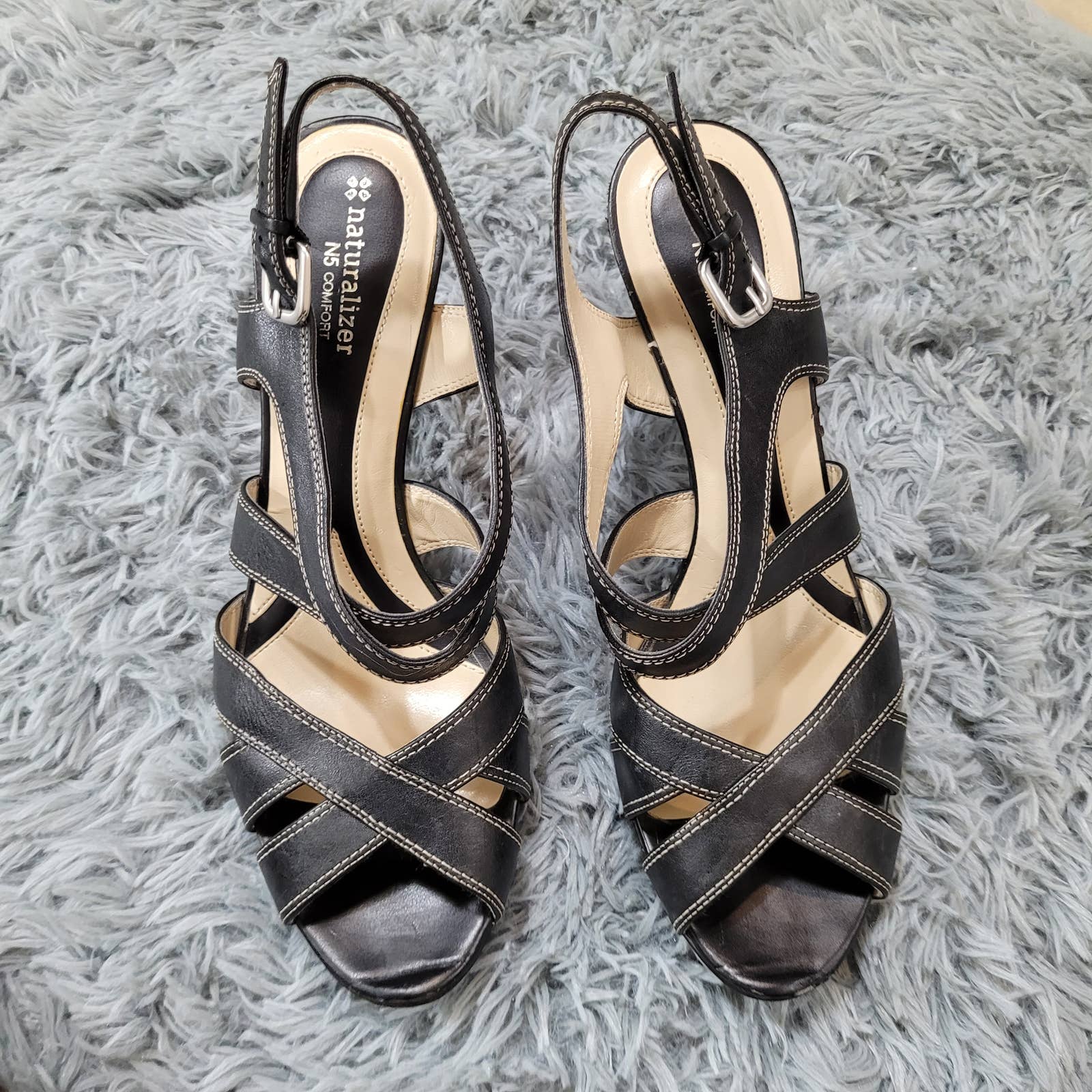 Naturalizer Black Strappy Sandal Heels - Size 10Markita's ClosetNaturalizer