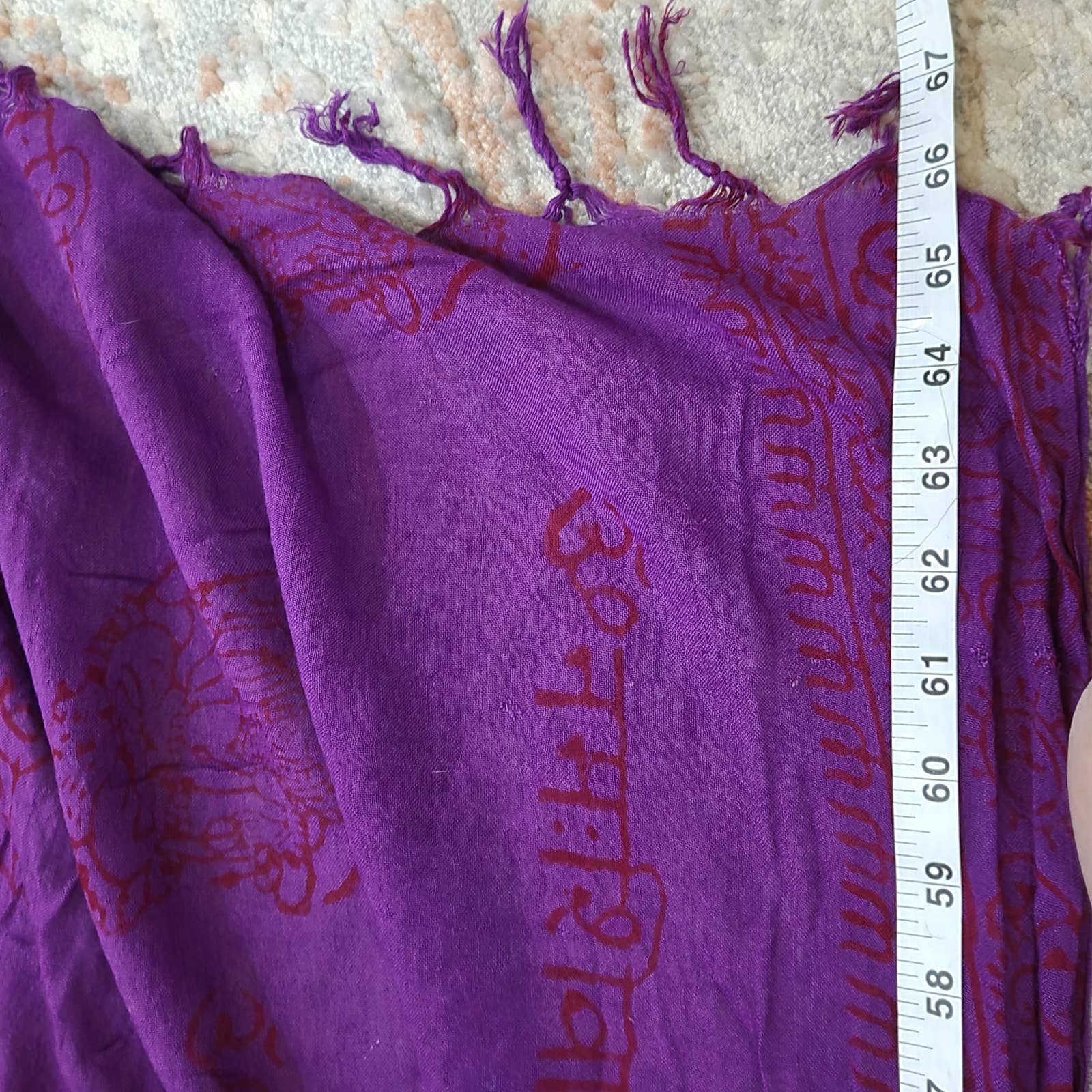 Oversized Purple Yoga Inspired Shawl PashminaMarkita's ClosetUnbranded