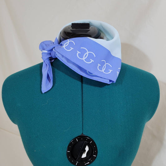 Periwinkle Blue Square Scarf with Monogrammed GMarkita's ClosetUnbranded