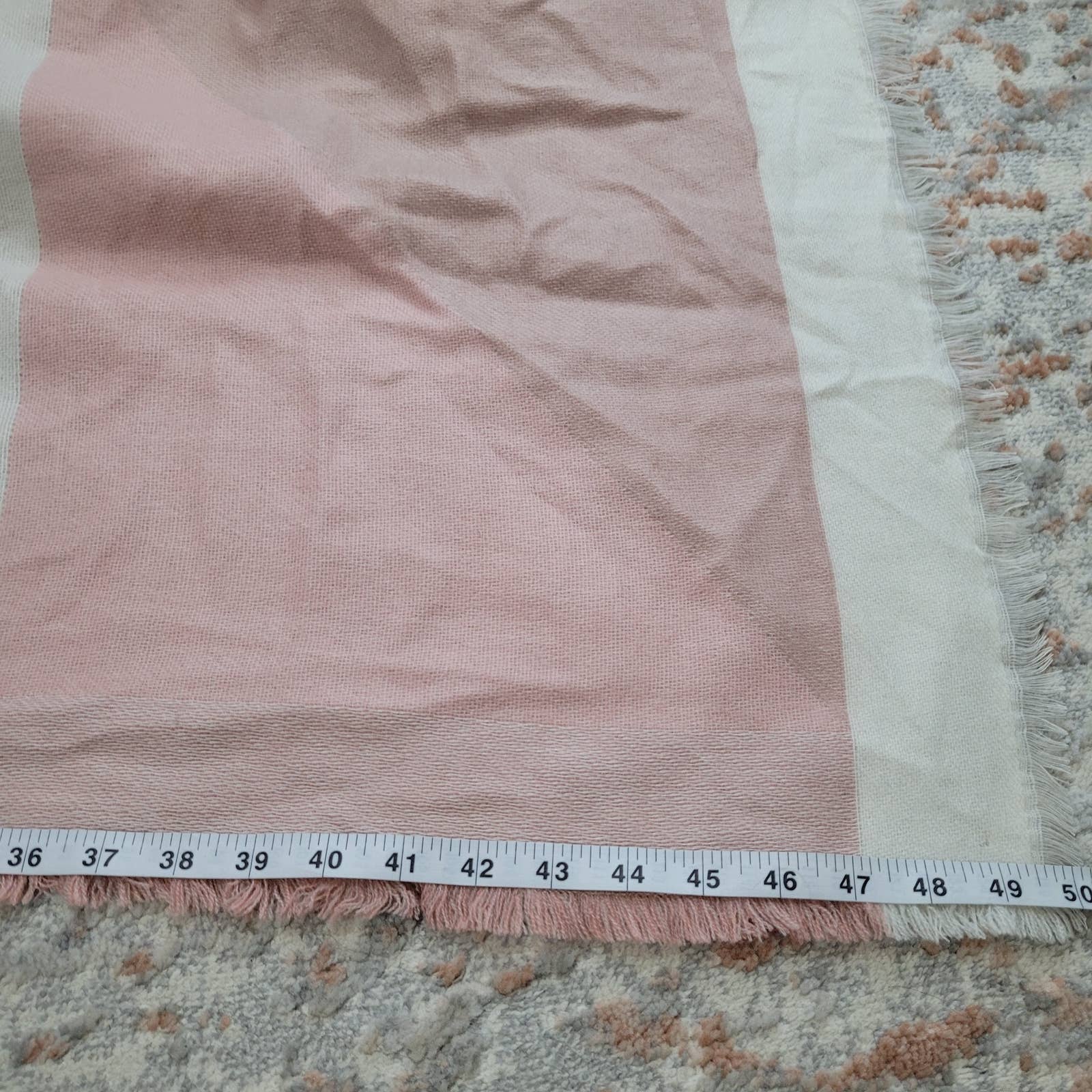 Pink and White Colorblock Blanket ScarfMarkita's ClosetUnbranded