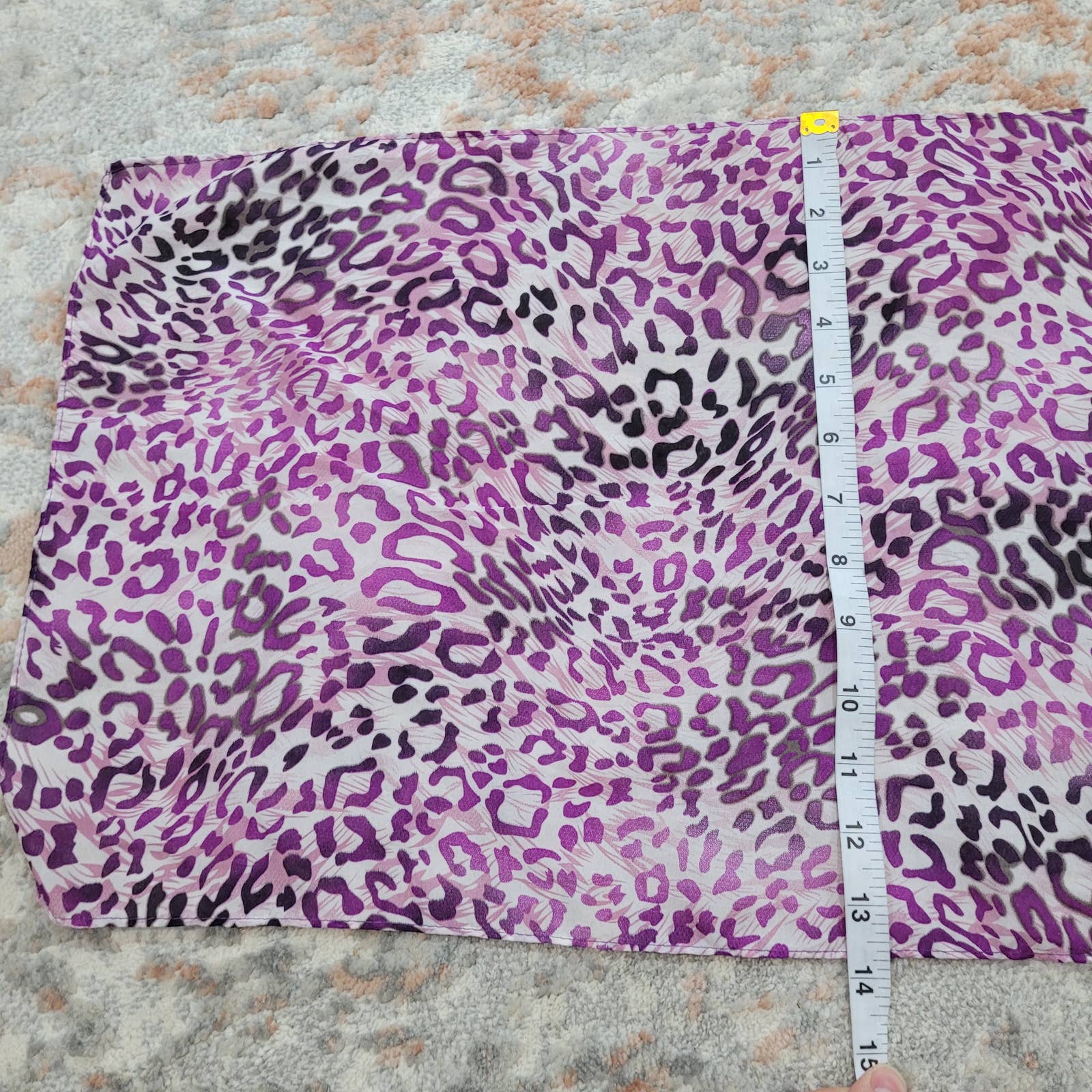 Purple Leopard Long Rectangle ScarfMarkita's ClosetUnbranded