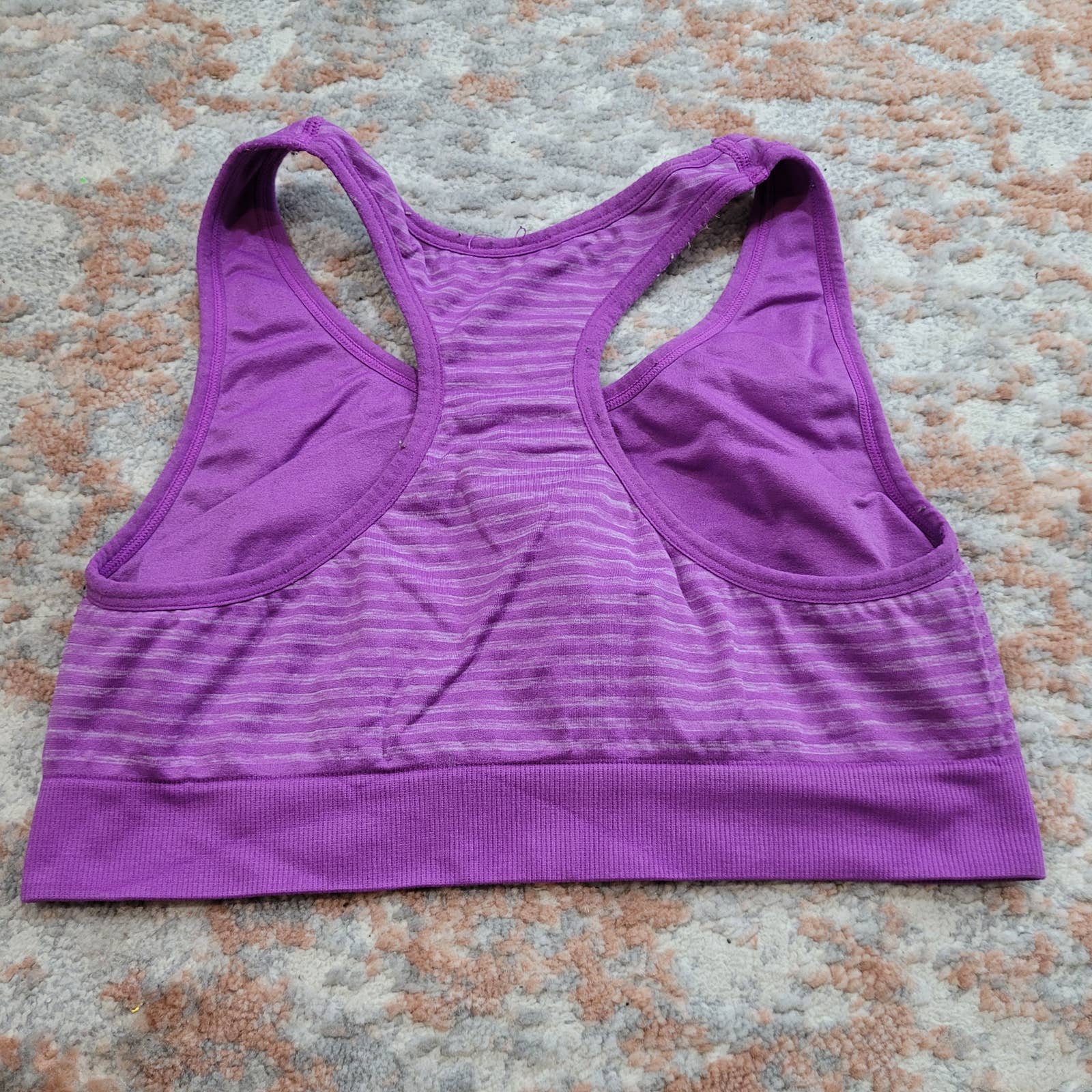 Purple Striped Sports Bra - Size MediumMarkita's ClosetUnbranded