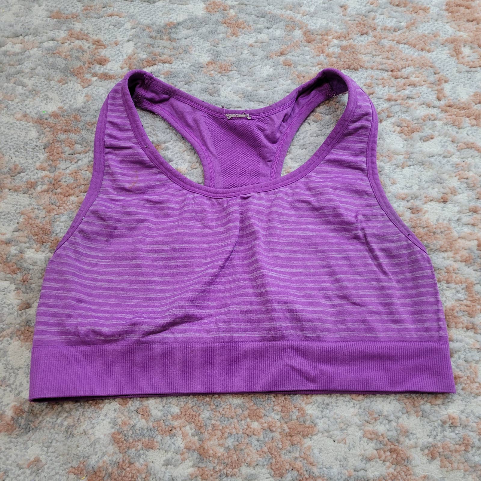 Purple Striped Sports Bra - Size MediumMarkita's ClosetUnbranded