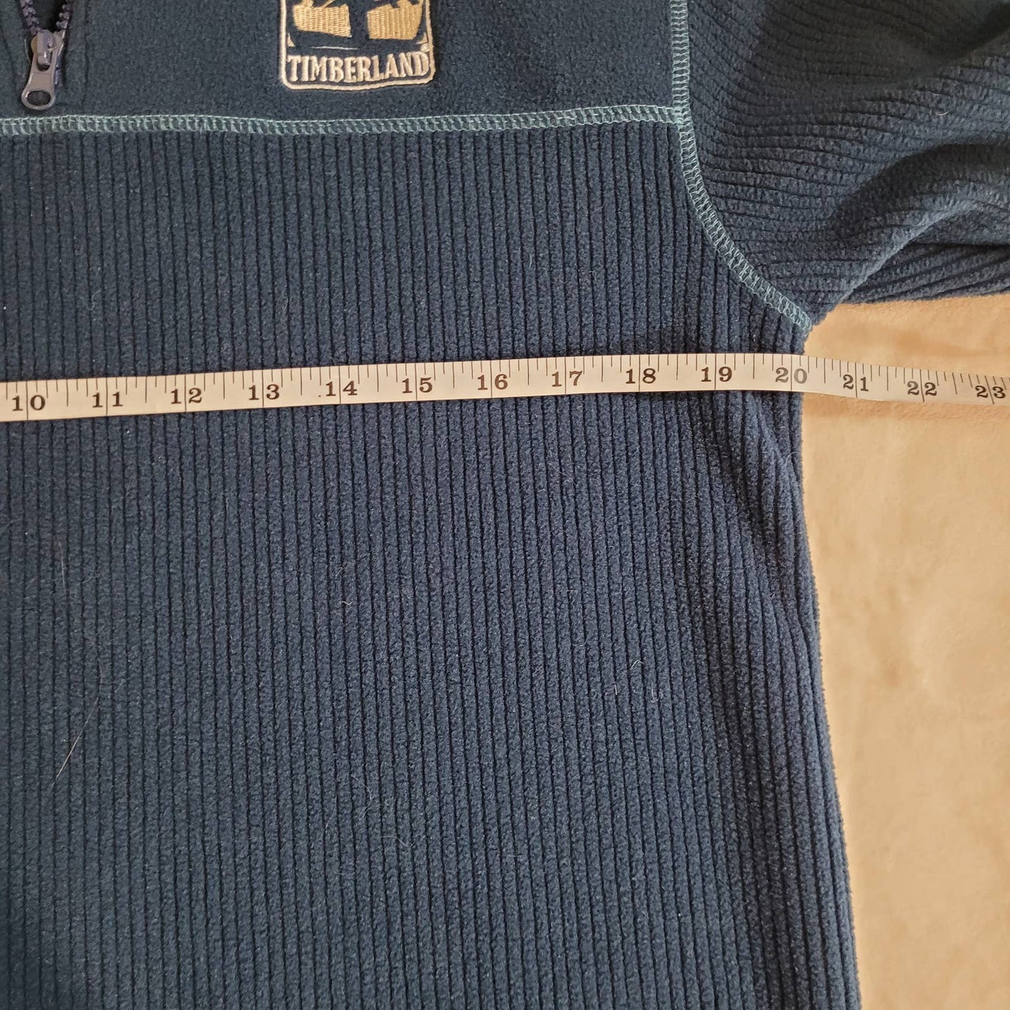 Timberland Blue Ribbed Fleece Half Zip Sweater - Size MediumMarkita's ClosetTimberland