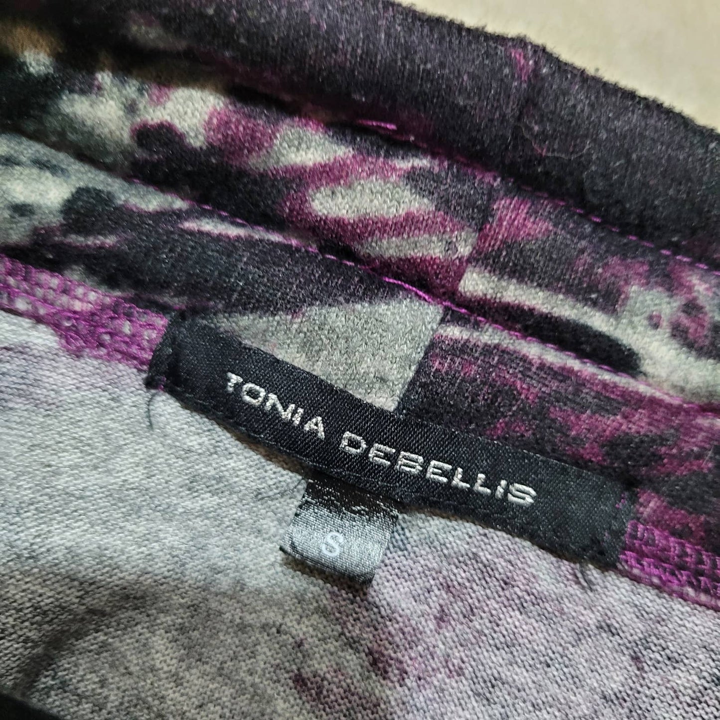Tonia Debellis Tunic, Gray and Purple Abstract Pattern - Size SmallMarkita's ClosetTonia Debellis