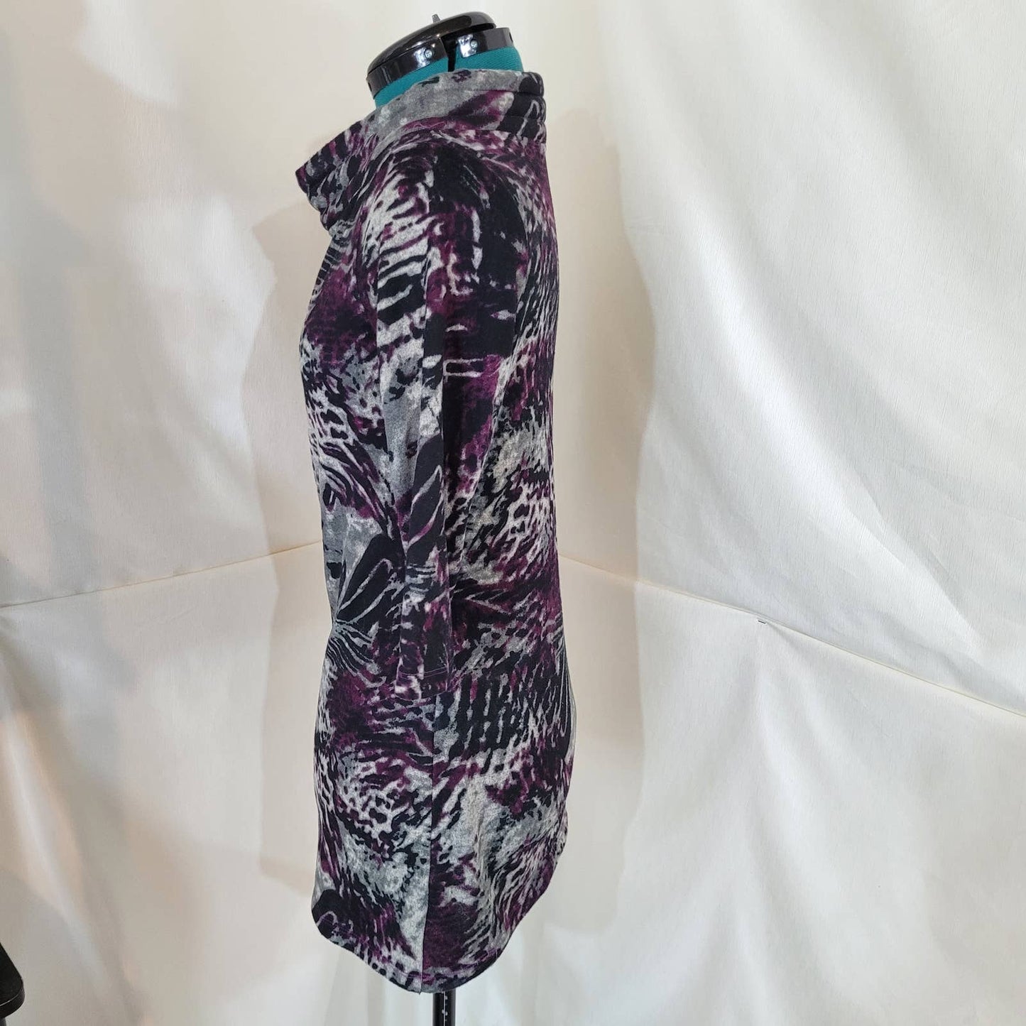 Tonia Debellis Tunic, Gray and Purple Abstract Pattern - Size SmallMarkita's ClosetTonia Debellis