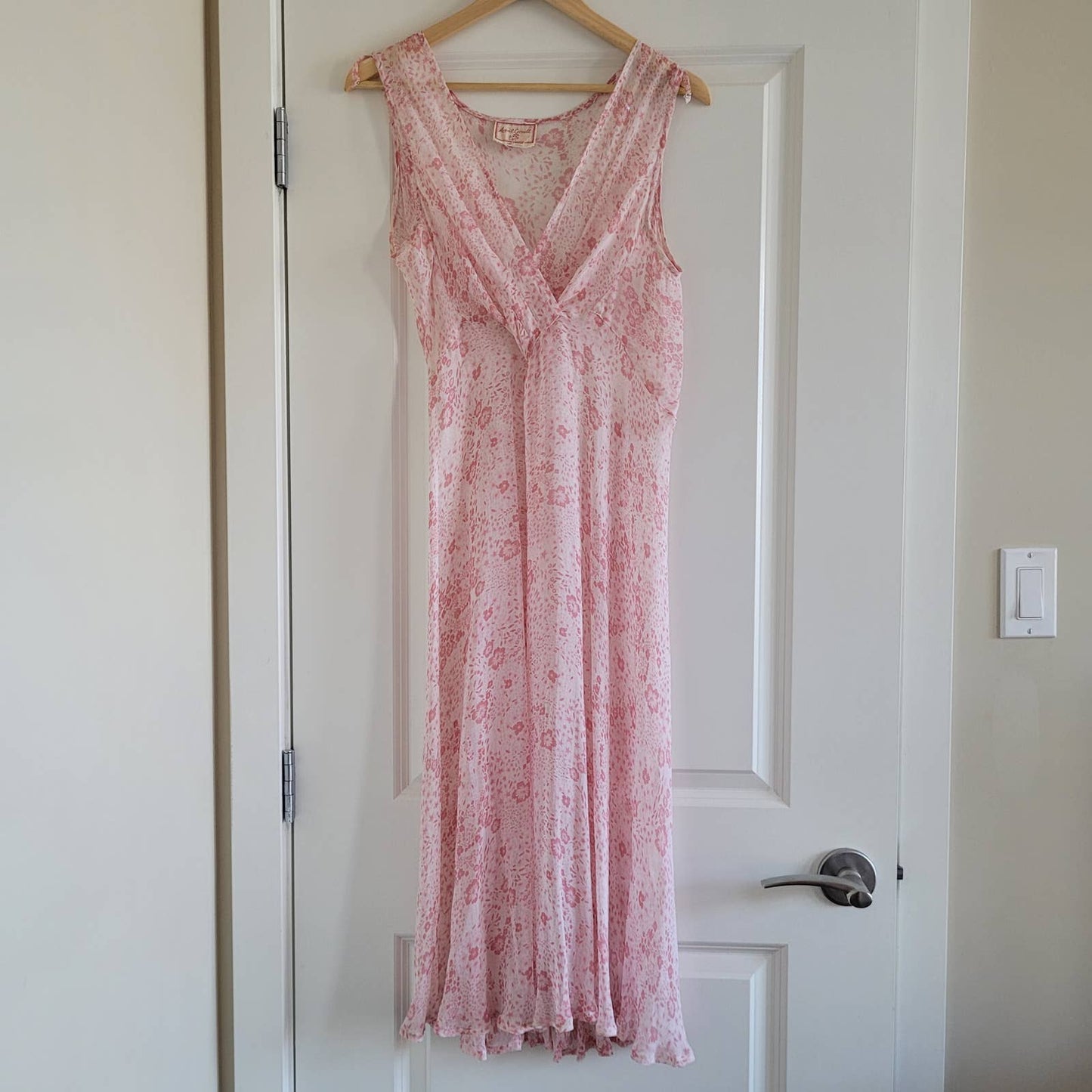 Vintage 90s April Cornell Sheer Chiffon Pink Floral Dress - Size MediumMarkita's ClosetApril Cornell