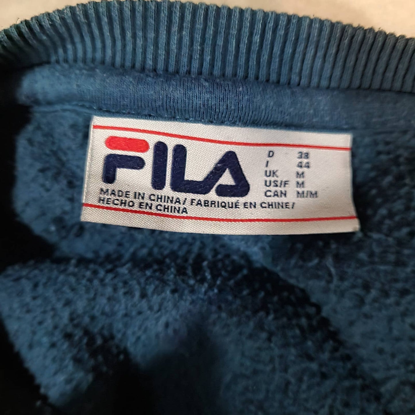 Vintage Fila Steel Blue Blue Pullover Athletic Crewneck Sweater - Size MediumMarkita's ClosetFILA