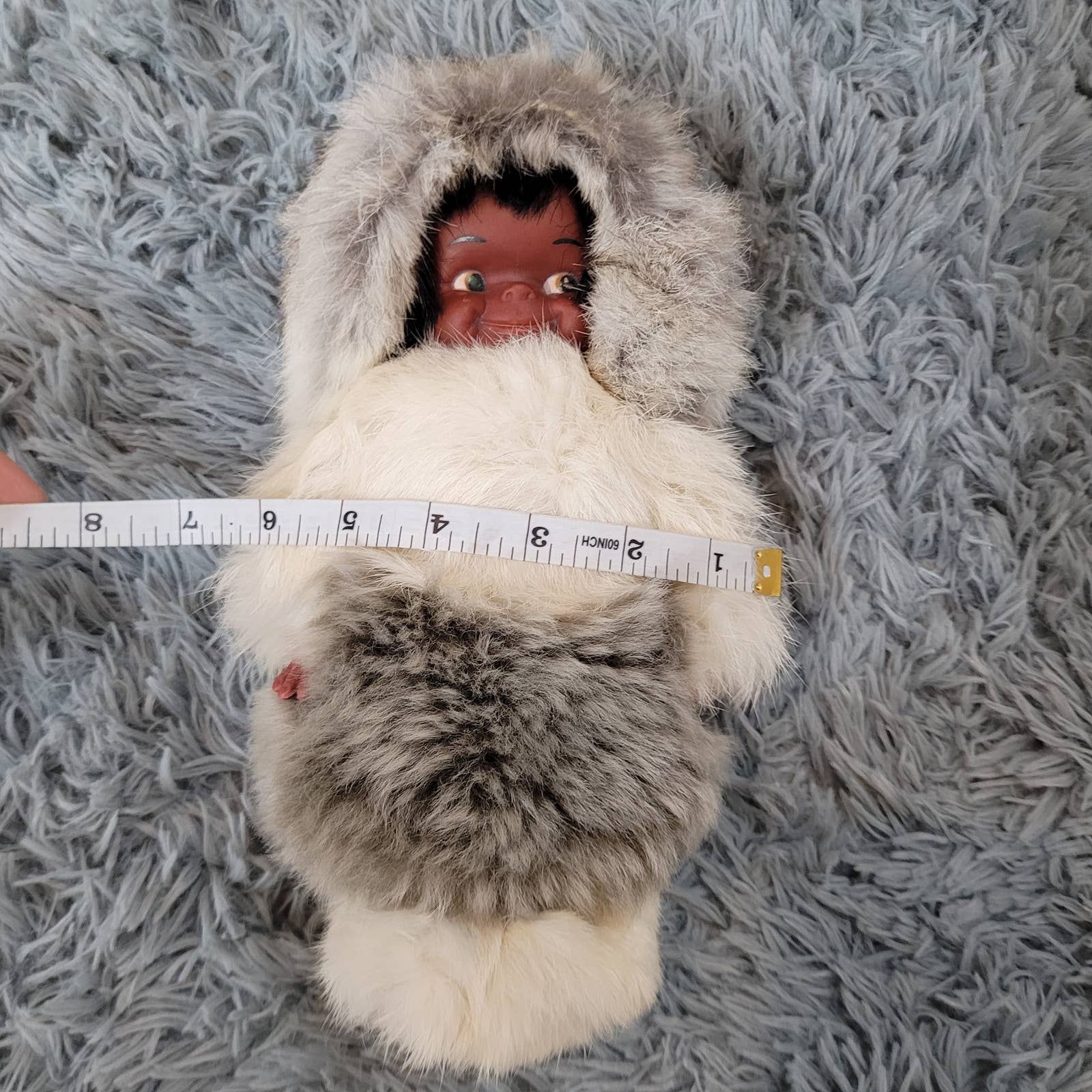 Vintage Handmade Memeluck Alaskan Eskimo Fur Doll Medium 11"Markita's ClosetUnbranded