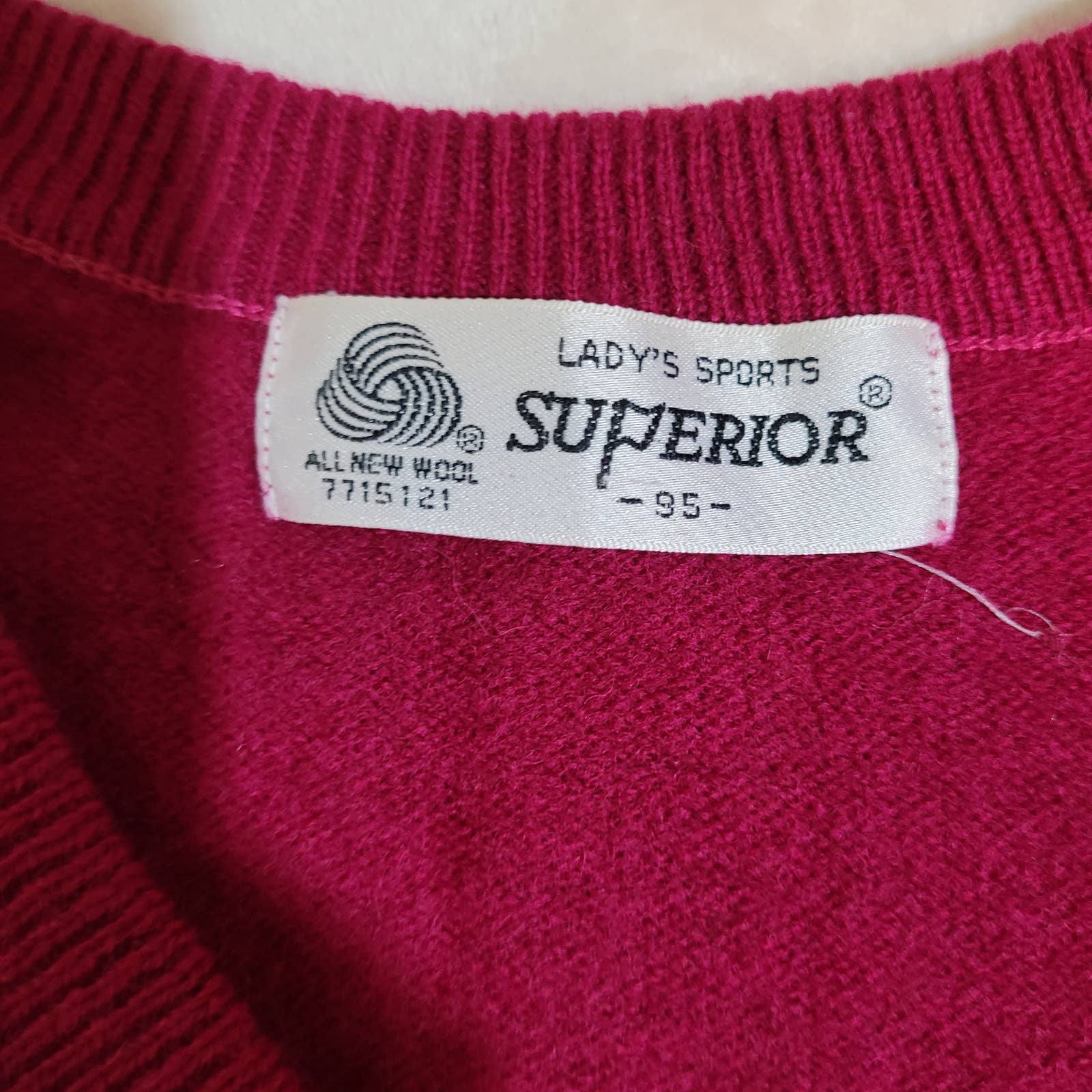 Vintage Lady's Sport Superior 95 All New Wool Pink Burgundy Vest - Size MediumMarkita's ClosetLady's Sport
