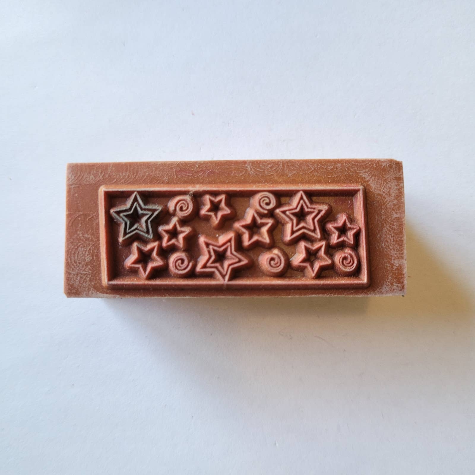 Vintage Rubber Stamp - Stars and SwirlsMarkita's ClosetUnbranded