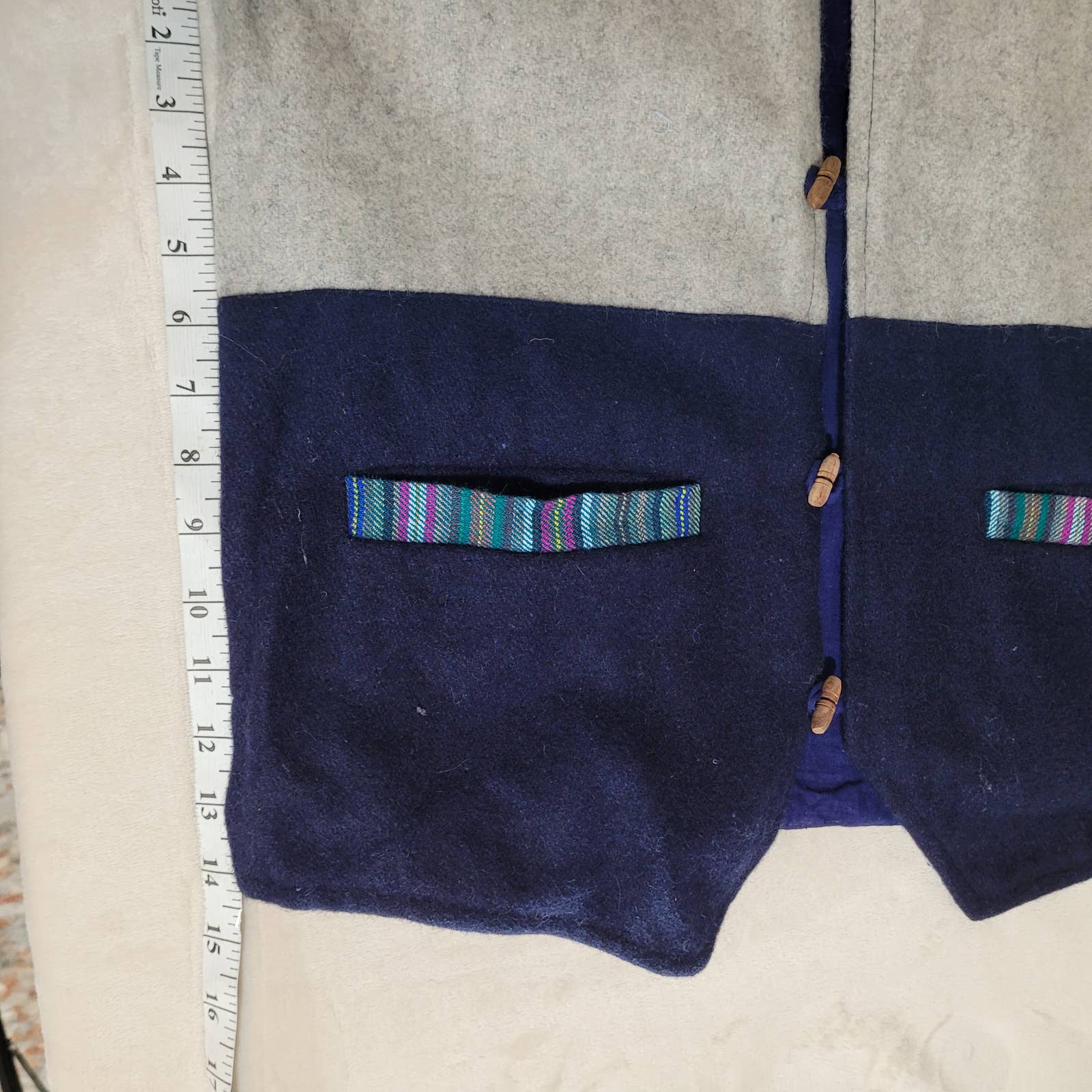 Vintage Wool Patchwork Vest - Size MediumMarkita's ClosetUnbranded
